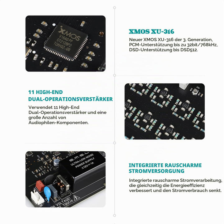 SMSL DO300 MQA-CD DAC ES9039MSPRO XMOS XU316 32bit/768kHz DSD512 Digital zu Analog Wandler USB/OPT/C