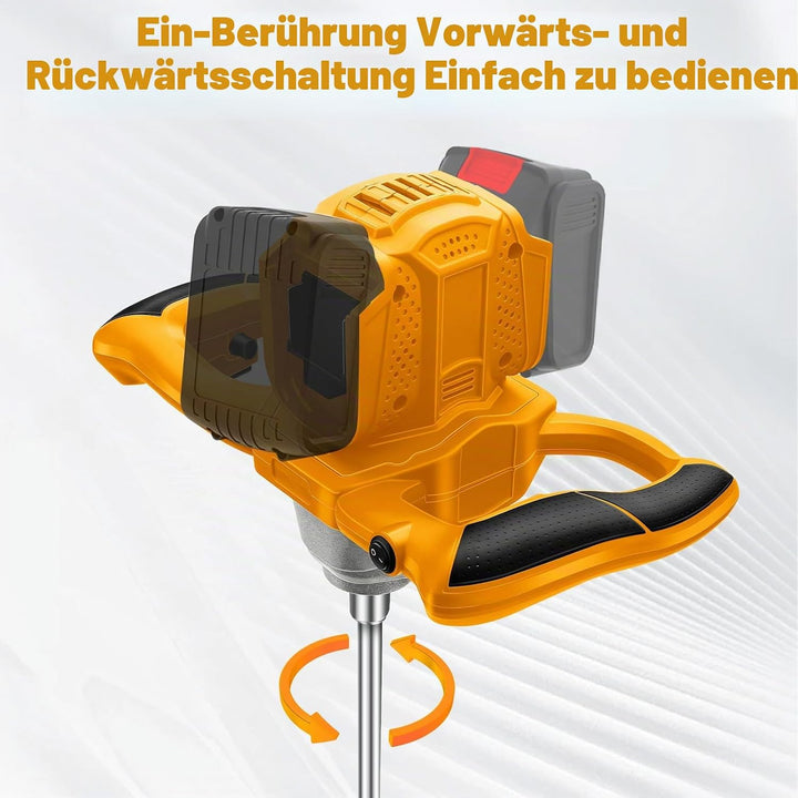Akku Rührwerk für Farbe und Beton kompatibel mit Dewalt 20V Akku (ohne Batterie), Bürstenloser Mörte