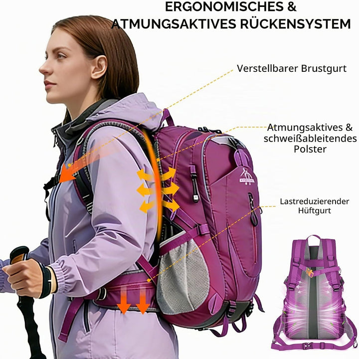 Amythe Schulrucksack Jungen Mädchen Gross Kapazität 33L, Wanderrucksack Leichter Teenager für ab 12