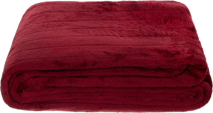 Felldecke Kuscheldecke Nerzfelloptik - 150 x 200 cm | 1150g - Rot Rot 150 x 200, Rot 150 x 200