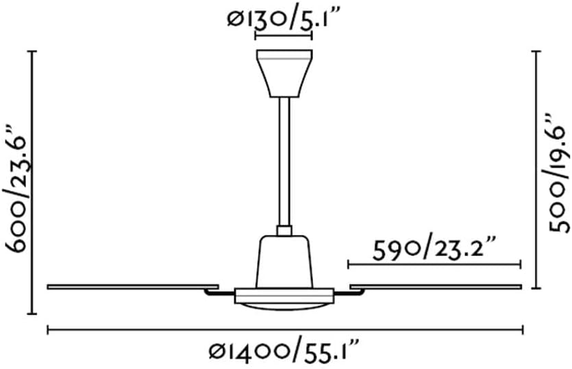 Ventilador de techo Malvinas - Marron