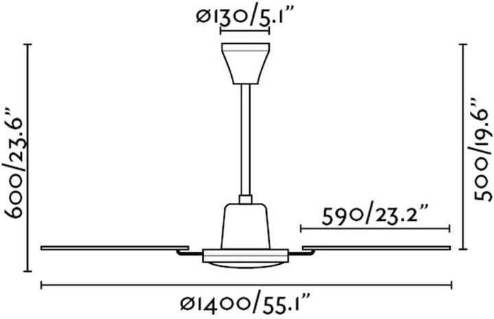 Ventilador de techo Malvinas - Marron