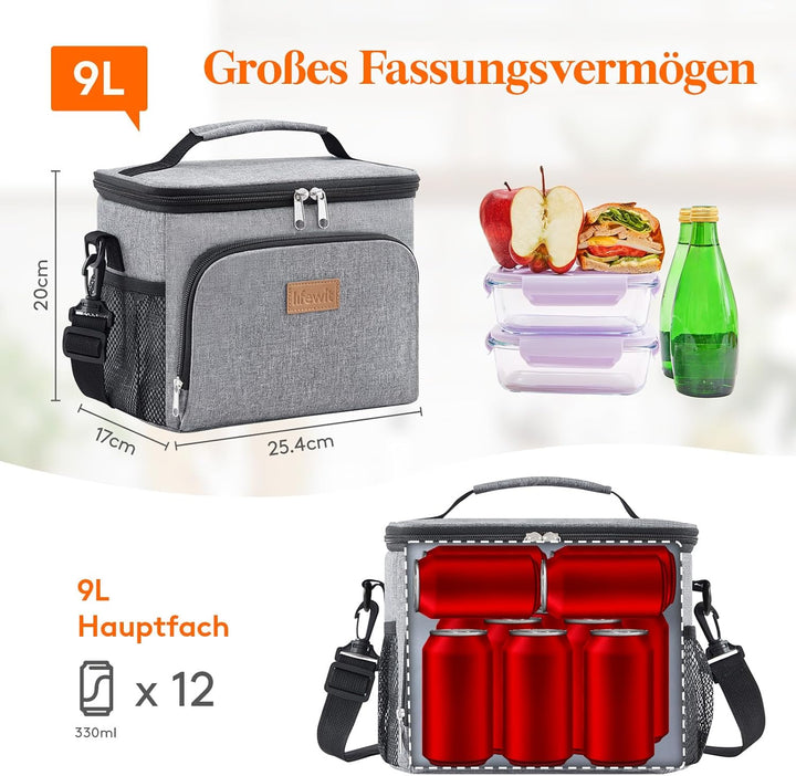 Lifewit Isolierte Kühltasche, Wiederverwendbare Lunchtasche, Tragbare Kühlbox, weiche Tragetasche, a