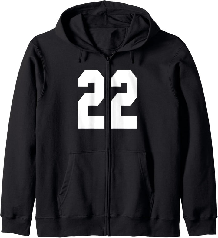 # 22 Team Sports Trikot vorne & hinten Number Player Fan Kapuzenjacke