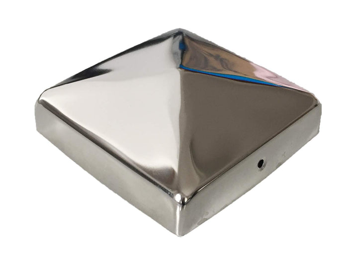 Pfostenkappe Edelstahl quadratisch - pyramidenförmig 4 Stück (101x101mm), 101x101mm