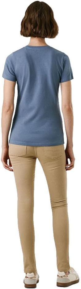 Pepe Jeans Damen Emily T-Shirt XXS Blau (Drill Blue), XXS Blau (Drill Blue)