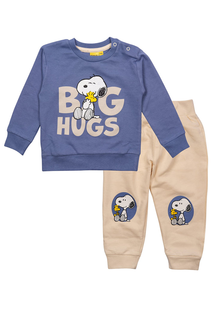 United Labels The Peanuts Baby Set Snoopy - Big Hugs - Oberteil Pullover mit Hose 2-Teiler Lila/Rosa