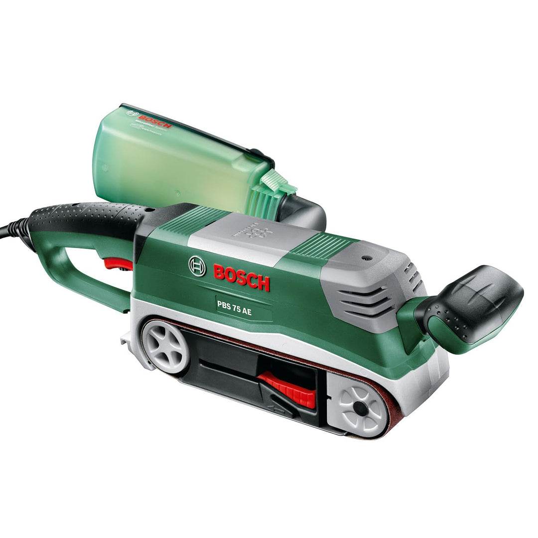 Bosch Home and Garden Bosch Bandschleifer PBS 75 AE Set (750 W, Bandgeschwindigkeit 200-350 m/min, S