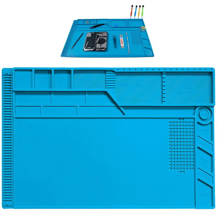 Magnetische Lötmatte, 55x 35cm Magnetische Elektronik Reparaturmatte, Silikon Lötmatte, Hitzebeständ