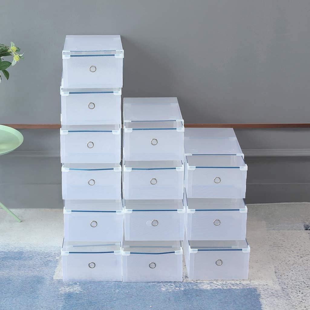 Schuhaufbewahrung Stiefelbox Schuhbox Schuhkasten Schuhkarton Stapelbox Aufbewahrungsbox, stapelbar