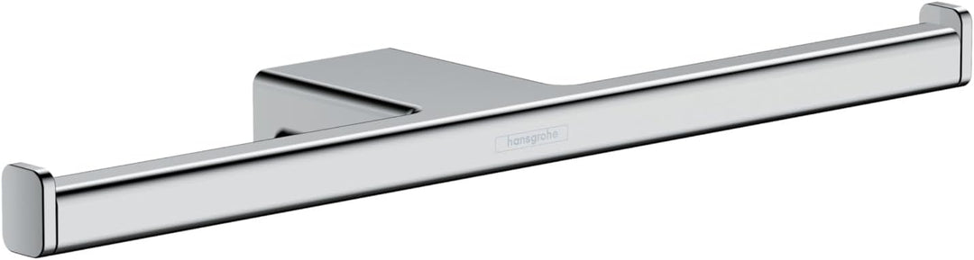 hansgrohe Doppel-Toilettenpapierhalter AddStoris, Doppelpapierrollenhalter Chrom, 2 Rollen 2 Rollen