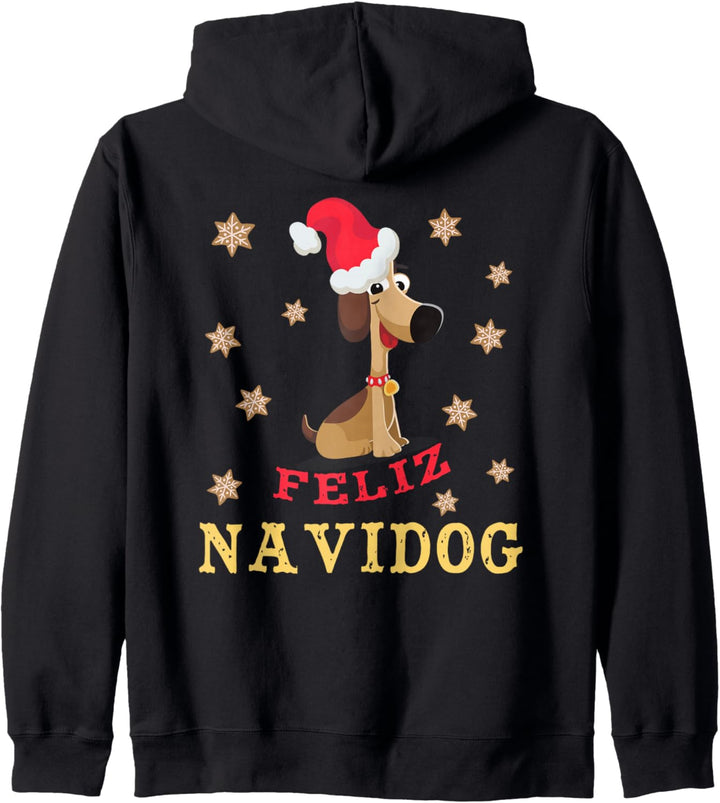 Feliz Navidog - Feliz Navidad - Hund Weihnachten Sterne Kapuzenjacke