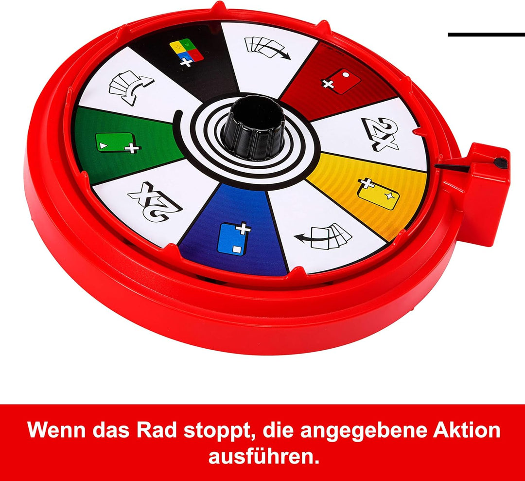 Mattel Games UNO Spin Kartenspiel für Kinder, Erwachsene und Spieleabende mit der Familie, Klassisch