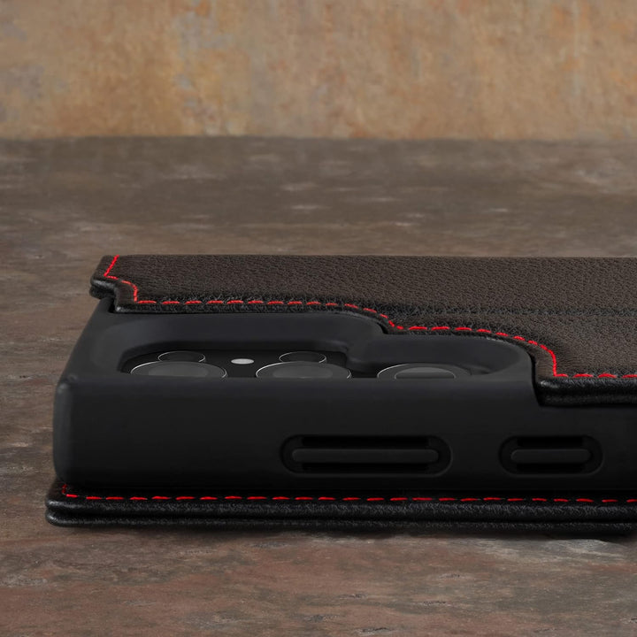 TORRO Hülle kompatibel mit Samsung Galaxy S23 Ultra 5G – Premium Leder Hülle mit Standfunktion und K