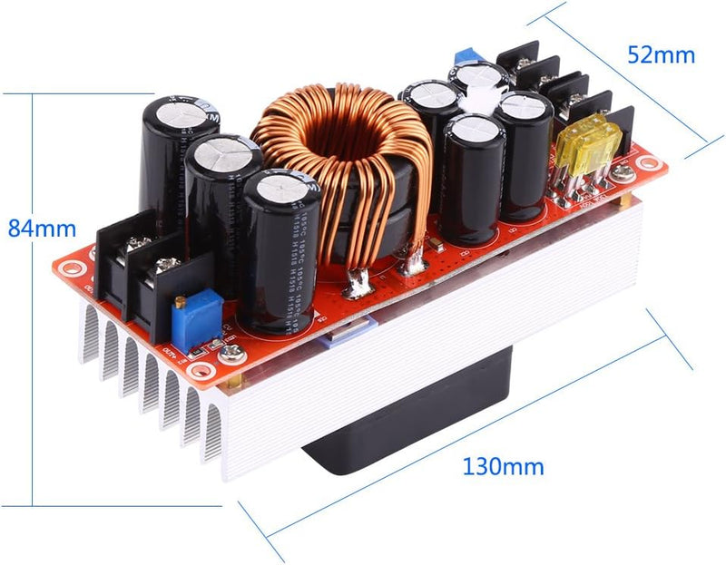 Fafeicy 1500W 30A DC-DC Step up Modul, Nicht isoliertes Aufwärtswandler, In 10~60V Out 12~90V, für B