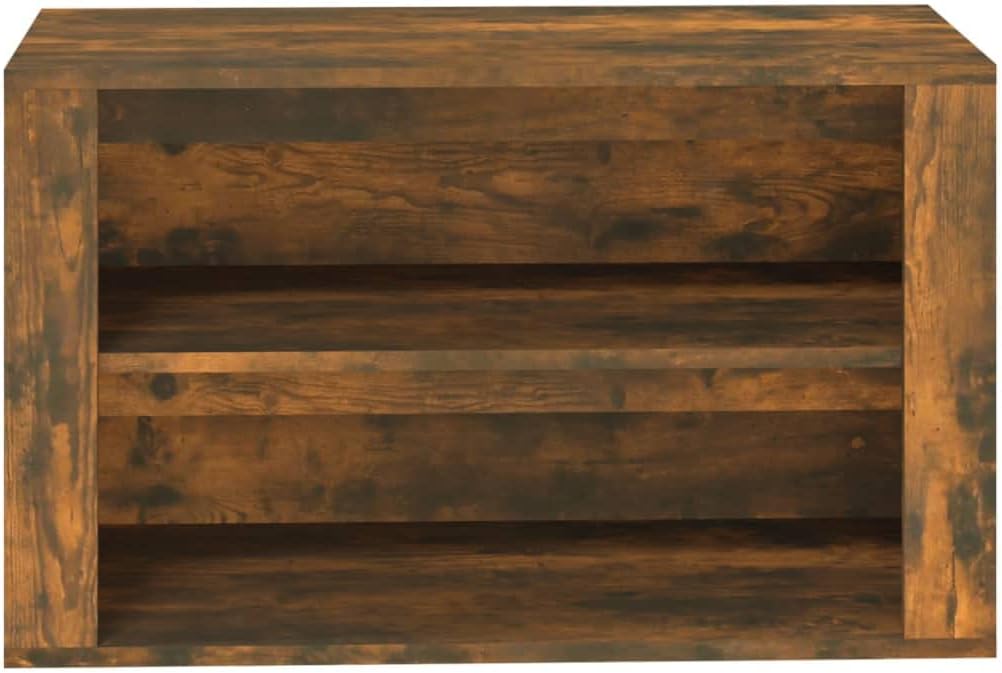 FIRBNUS Schuhregal Räuchereiche 75x35x45 cm Holzwerkstoff Schuhorganizer Schuhaufbewahrung Schuhschr