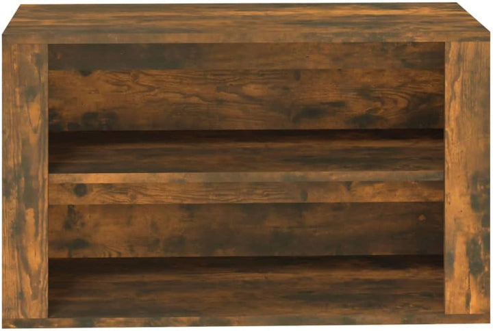 FIRBNUS Schuhregal Räuchereiche 75x35x45 cm Holzwerkstoff Schuhorganizer Schuhaufbewahrung Schuhschr