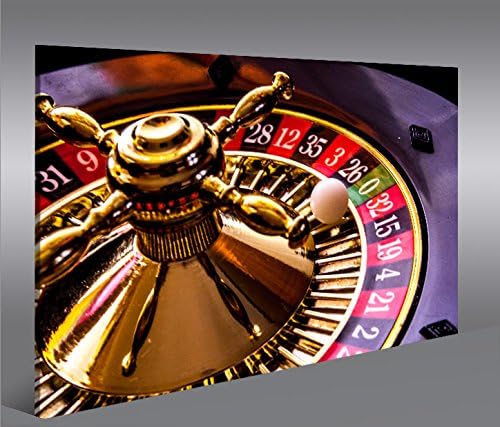 islandburner Bild Bilder auf Leinwand Roulette V2 Casino Spielhalle 1p XXL Poster Leinwandbild Wandb