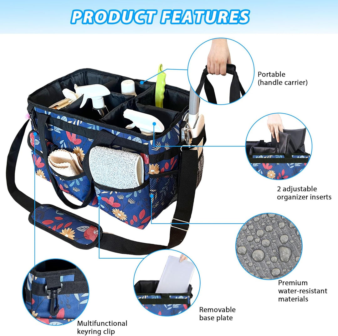 Reinigungs-Caddy-Tasche, Reinigungs-Caddy-Organizer mit Griff, grosse Caddy Tasche für Haus, Auto un