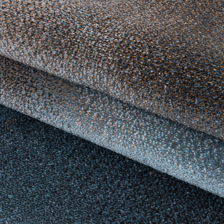 Carpetsale24 Modern Designer Kurzflor Teppich, Abstrakt Meliert Design, Läufer Teppich, Grau - Blau