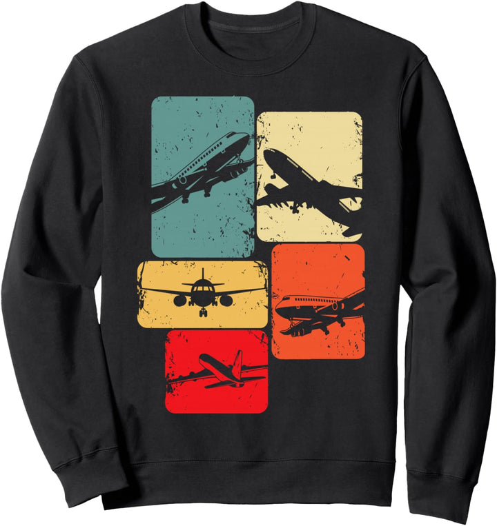 Flugzeug Pilot Herren Kinder Jungen Sweatshirt