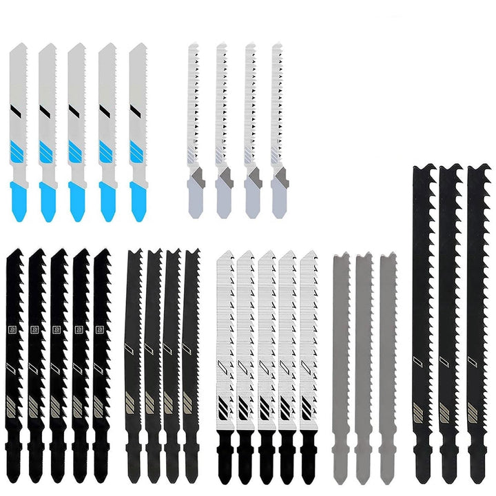 42tlg Professional Stichsägeblätter Set mit Kunststoffbox T-Schaft Stichsägeblätter(T118A(B)|T101AO|