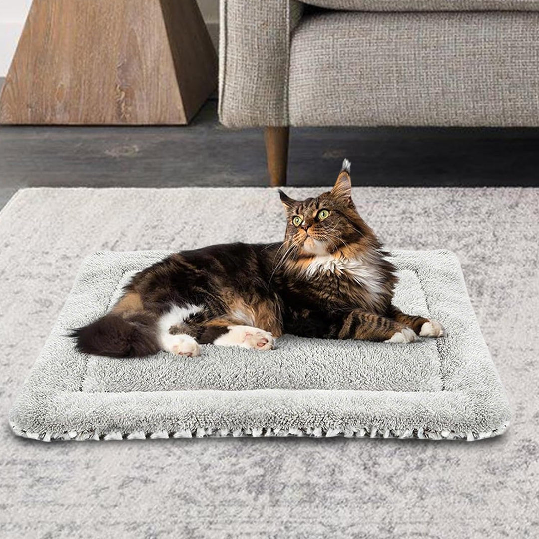 Generisch Selbsterwärmendes Katzenbett - Winter Haustier Wärmematte Beidseitig Nutzbar,Plüschige Tie