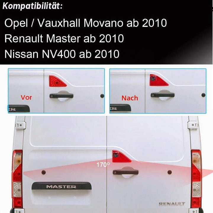 Kalakus Rückfahrsystem mit Rückfahrkamera im 3. Bremslicht Bremsleuchte Kamera für Opel/Vauxhall Mov