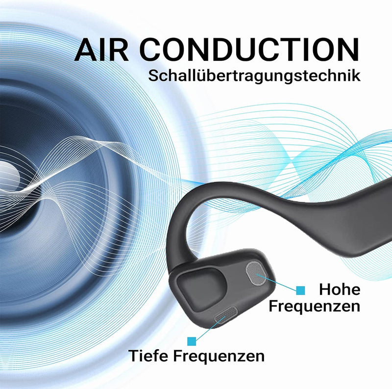 Revolutionäre Offene Ohr-Kopfhörer XORO KHB 35, Akku für 8 Std. Musikgenuss, Freisprechen, Bluetooth