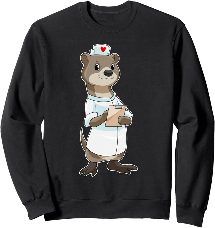 Otter Krankenschwester Herz Sweatshirt