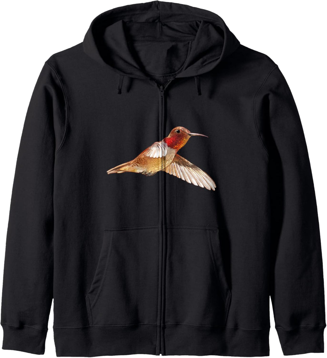 Wasserfarben rot braun Kolibri Aquarell Kapuzenjacke