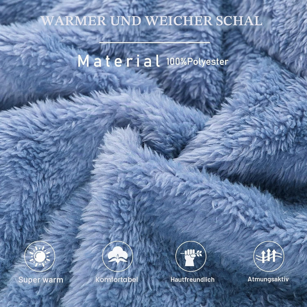 Schlafanzug Damen Winter Thermo Pyjama Set Langarm Fleece Nachtwäsche Set Weicher Warmer Heim Lounge