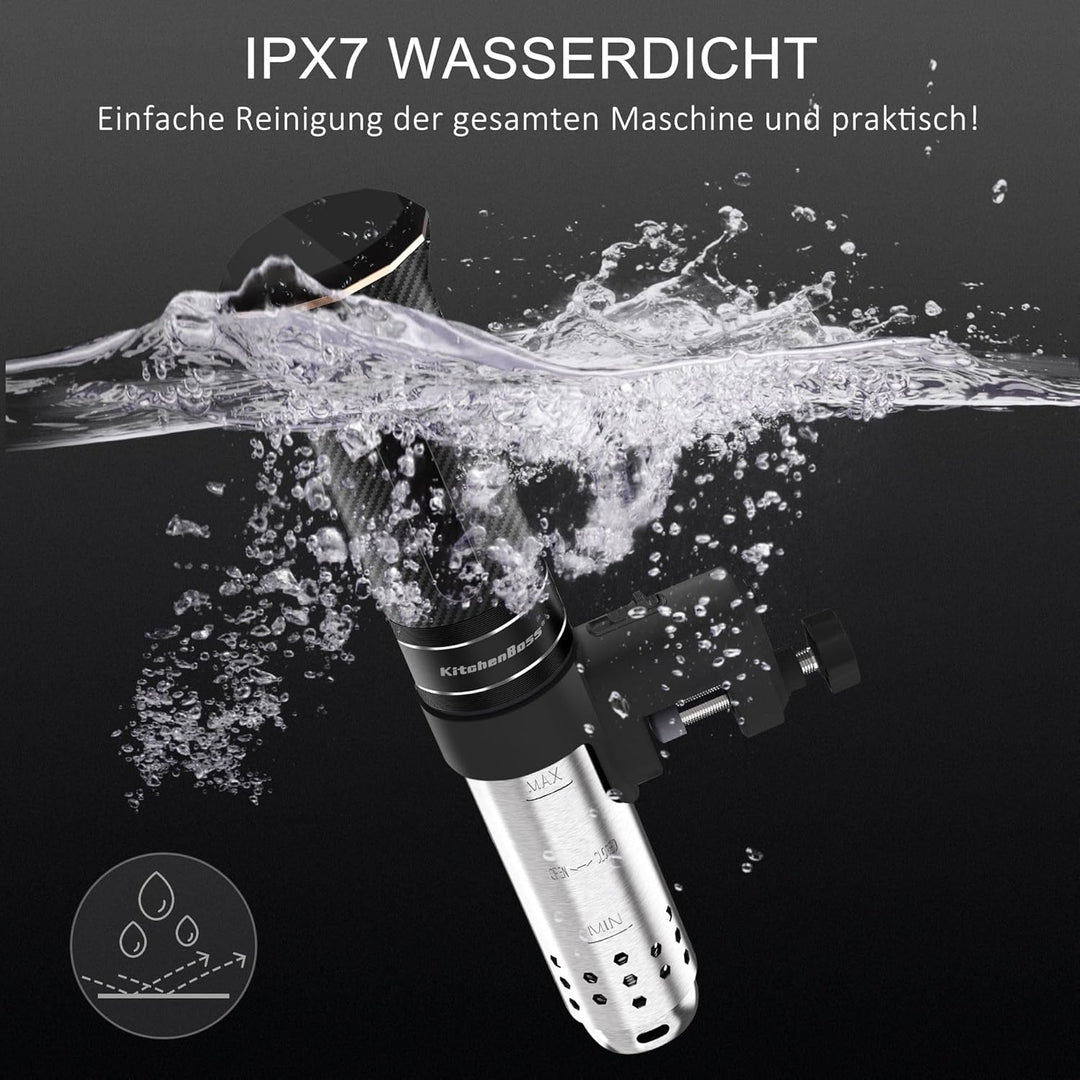 Sous Vide Garer Stick Präzisionskocher Präziser: KitchenBoss G300T Temperatureinstellung IPX7 Wasser
