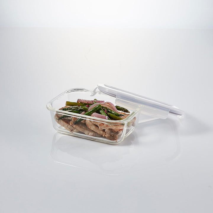 LocknLock OVEN GLASS Frischhaltedosen Glas mit Deckel | 630 ml | 175 x 130 x 64 mm | Kühlschrank, Ge