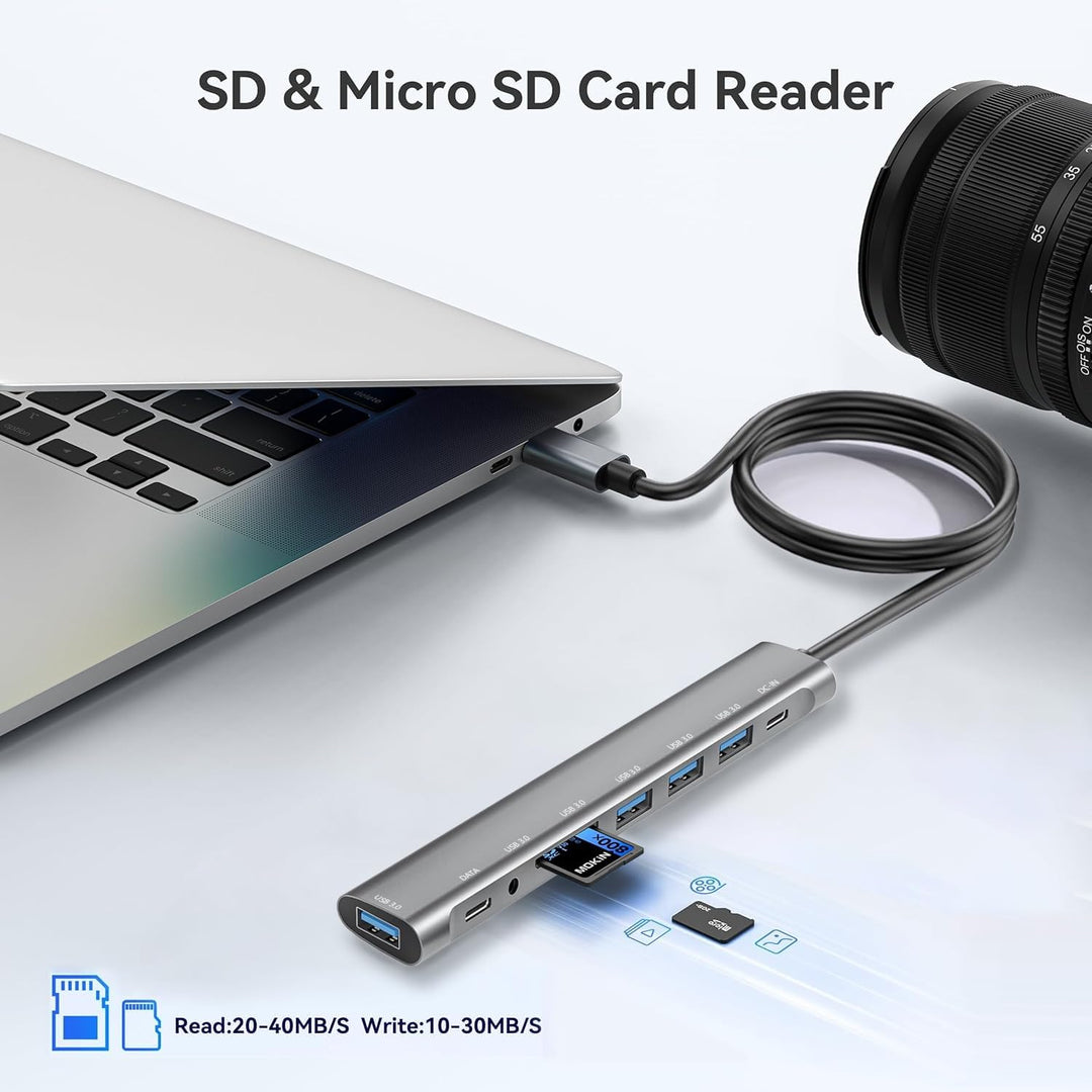 USB HUB for iPad Pro 9-in-1 Adapter iPad Pro M4 M2 M1 13 12.9 11" iPad Air 5 4 Docking Station with
