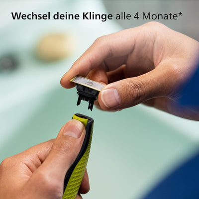 Philips OneBlade Original – Elektronischer Bartschneider, Rasierer, 1x Originalklinge fürs Gesicht,