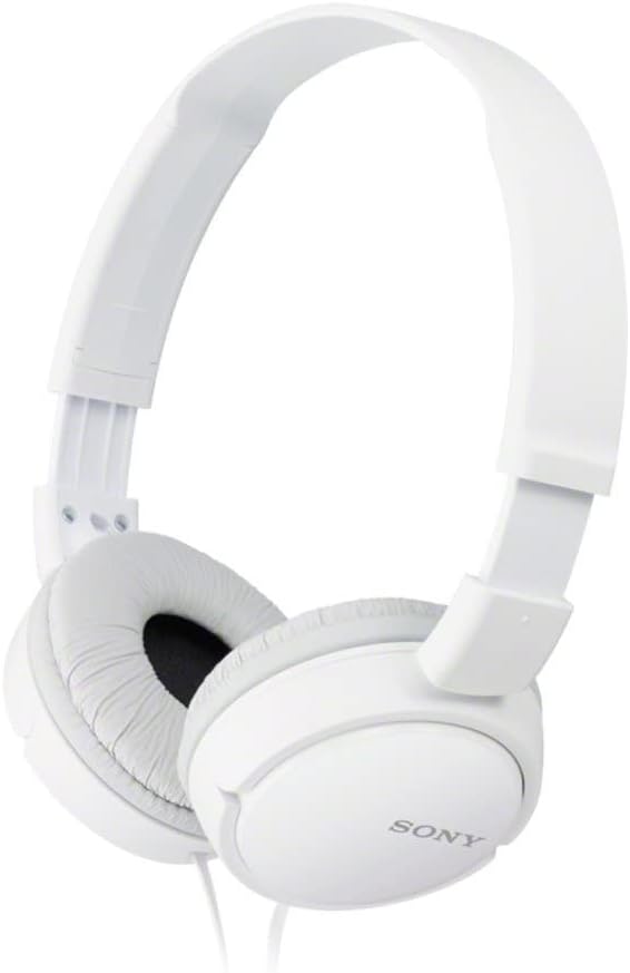 Sony MDR-ZX110AP faltbarer Bügelkopfhörer mit Headsetfunktion, weiss Weiss Single, Weiss Single
