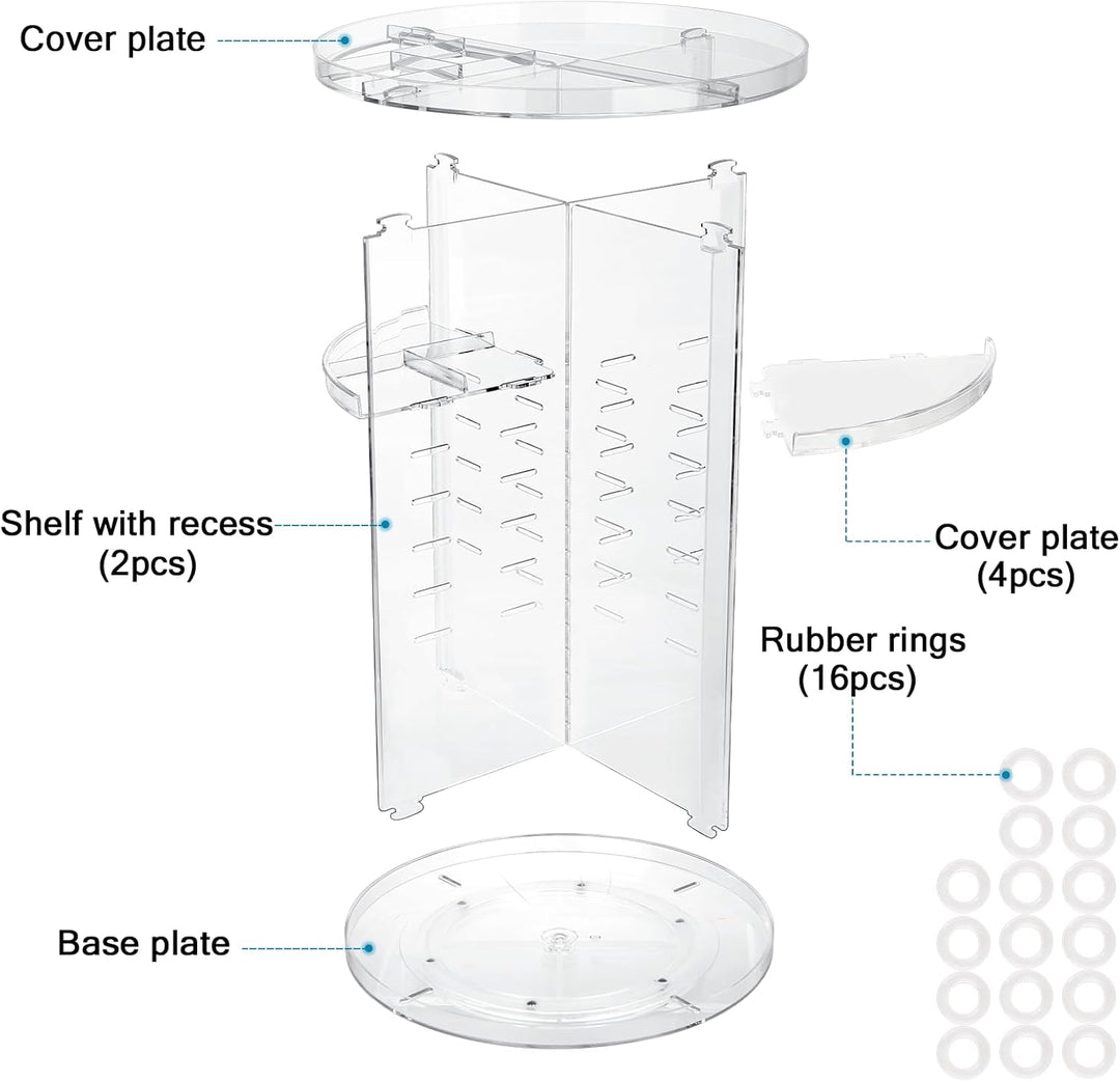 Make Up Kosmetik Organizer, Beauty, 7 Verstellbare Ebenen Grosse Kapazität Makeup Organizers, 360° D