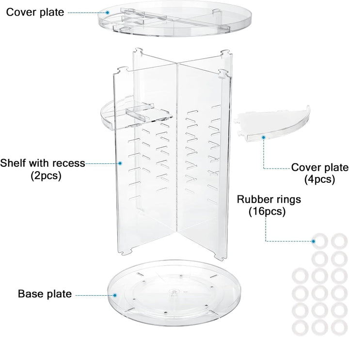 Make Up Kosmetik Organizer, Beauty, 7 Verstellbare Ebenen Grosse Kapazität Makeup Organizers, 360° D