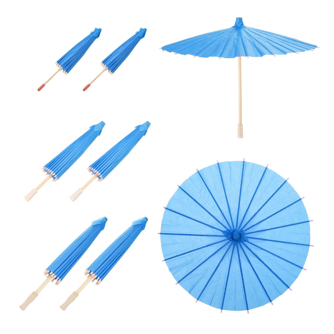 QUARKZMAN 6 Stück Papier-Schirme, 20cm/30cm/40cm Papier-Parasol-Schirm DIY Ölpapier-Mal-Schirme für