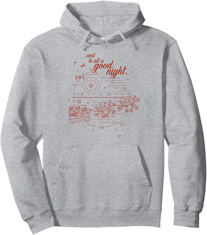 Star Wars Christmas Death Star And To All A Good Night Pullover Hoodie
