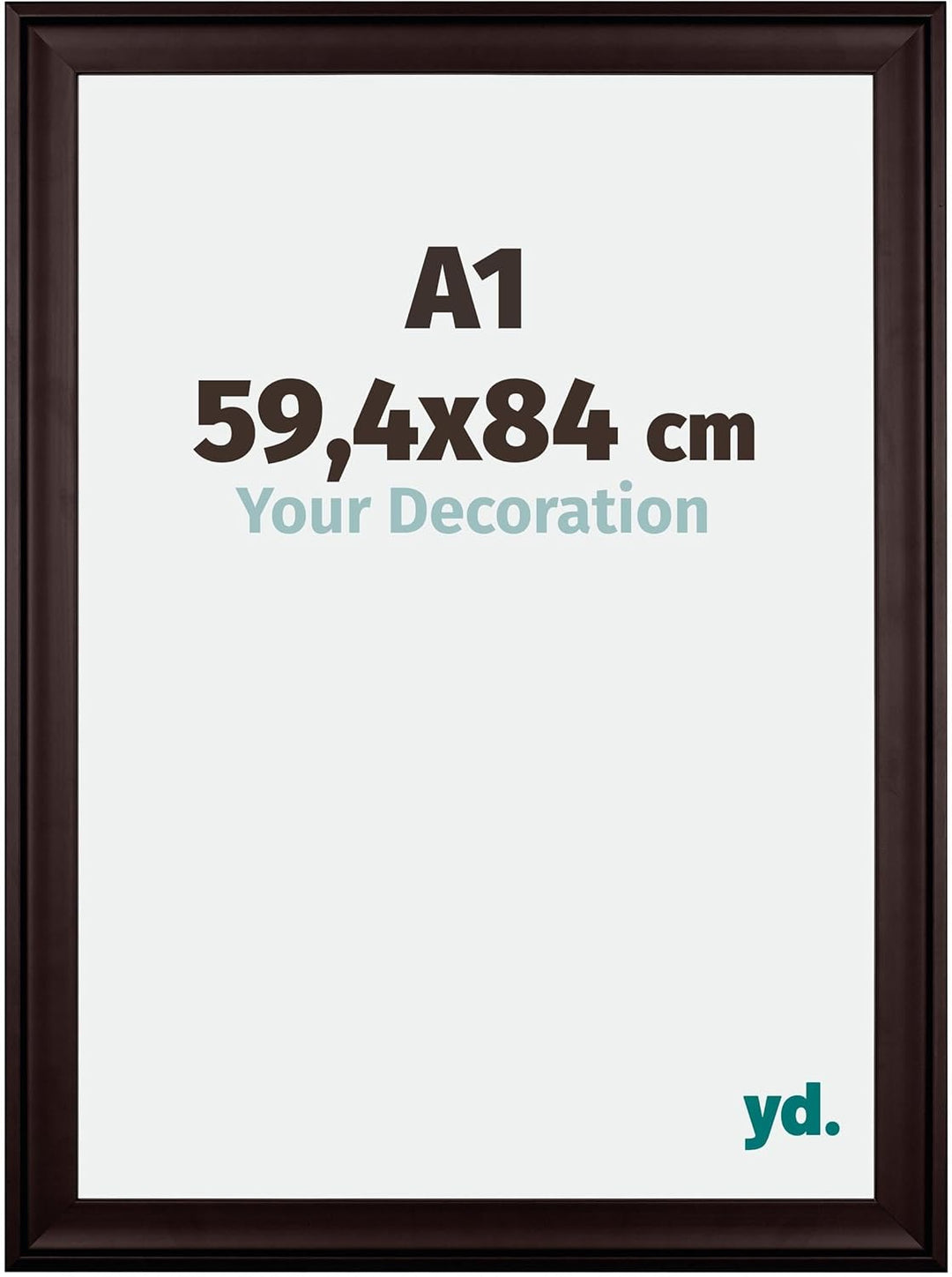 yd. Your Decoration - Bilderrahmen DIN A1 59,4x84 cm - Bilderrahmen aus Holz mit Acrylglas - Antiref