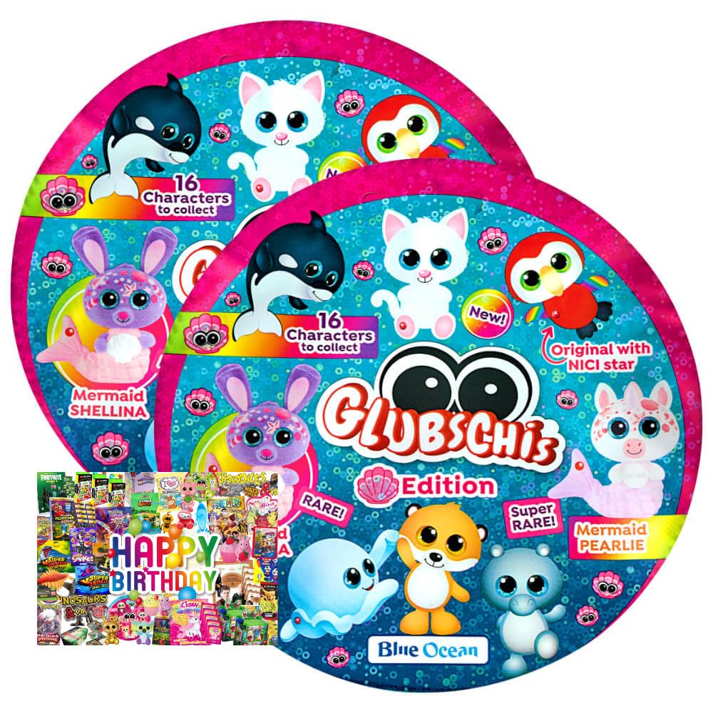 Bundle mit Blue Ocean Glubschis Sammelfigur Muschel Serie 4 - Glubschi Glitzer Figur - Auswahl - Exk