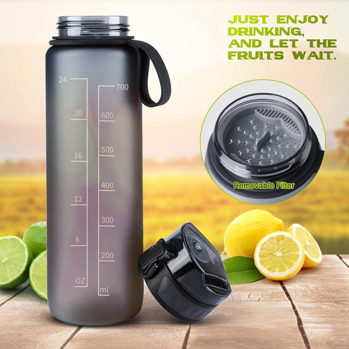 FULDENT Trinkflasche 750ML Sport Wasserflasche [Trinkflasche BPA Frei] Trinkflasche mit rutschfest G