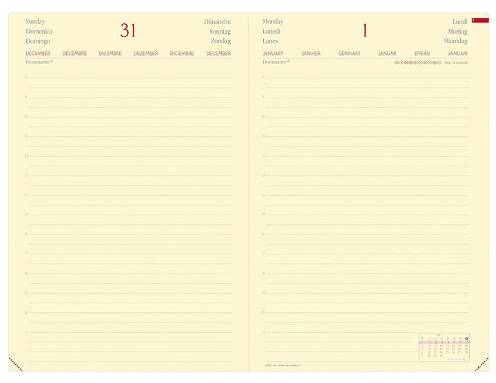 DAILY 24 PREST vz ML Silk schwarz El 2027: Kalender im Schreibtischformat