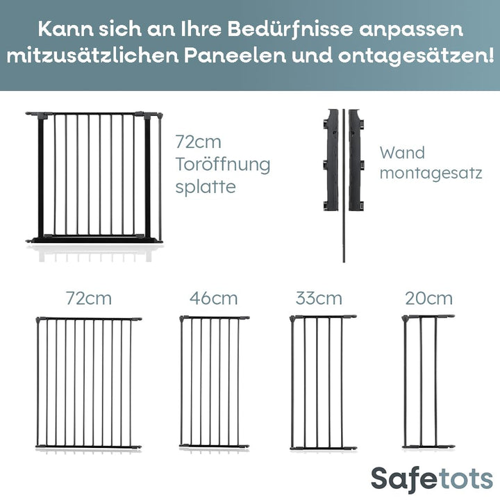 Safetots Premium MehrPanelRaumteiler, bis zu 181cm Breit, Weiss, 70cm Hoch, MehrPanelflexible Raumba