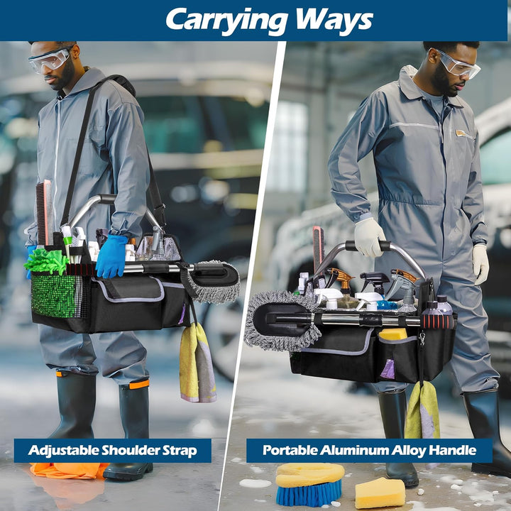 Detailing Caddy, zusammenklappbare Aufbewahrungstasche fürs Auto mit Griff und Schultergurt, Organiz