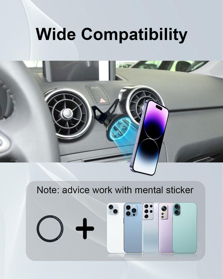 Magnet Handyhalterung kompatibel mit Audi A1 S1 8X 2010-2018, für Magsafe, 360 Grad KFZ Lüftungsschl