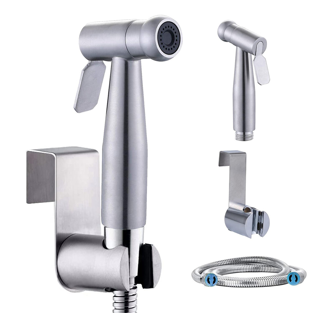 Bidet-Handbrause, Hand gehalten Bidet Sprayer Edelstahl Sprayer mit 59-Zoll-Schlauch und Halterung H