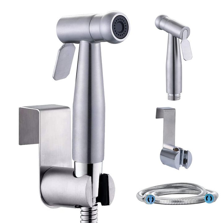 Bidet-Handbrause, Hand gehalten Bidet Sprayer Edelstahl Sprayer mit 59-Zoll-Schlauch und Halterung H